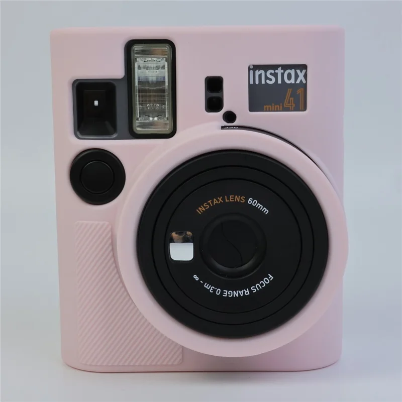 For Fujifilm Instax Mini 41 Camera Sleeve Shockproof Silicone Case Anti Scratch Protective Cover - Pink
