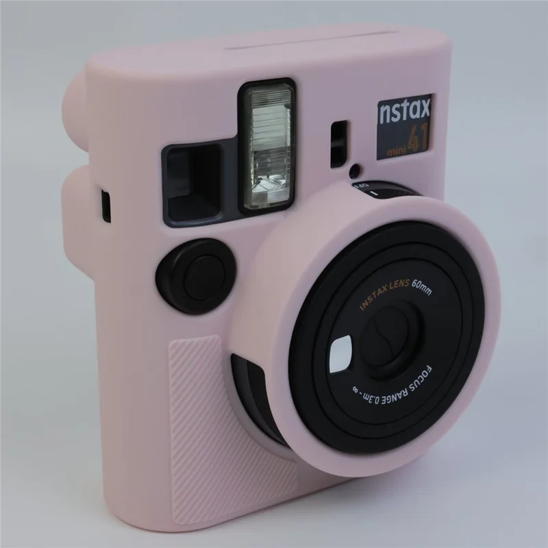 For Fujifilm Instax Mini 41 Camera Sleeve Shockproof Silicone Case Anti Scratch Protective Cover - Pink