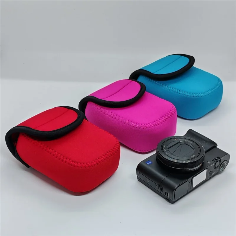 Funda para Sony RX100M7 / M6 / M5 / M4 / M3 / M / RX100 Bolsa Interior para Cámara Resistente a Golpes con Mosquetón - Rojo
