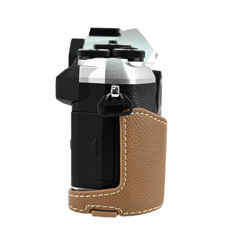 For Olympus OM-5 Mark II Kameraetui i PU-læder - Khaki