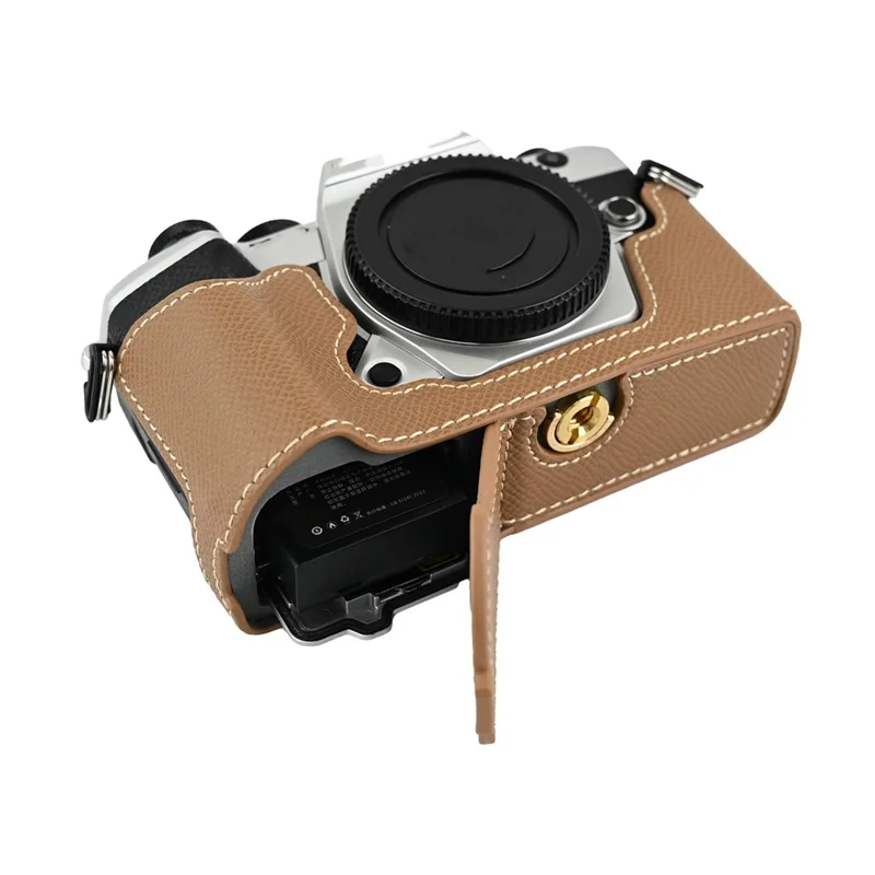 For Olympus OM-5 Mark II Kameraetui i PU-læder - Khaki