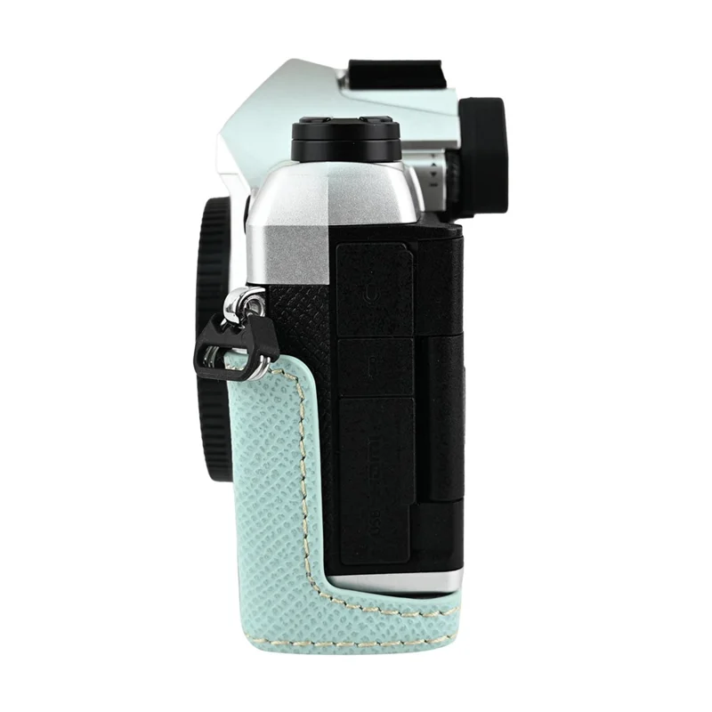 For Olympus OM-5 Mark II Camera Case with Shoulder Strap Leather Cover - Baby Blue
