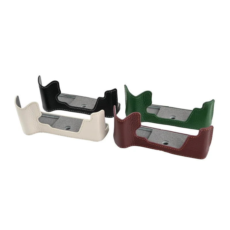 For Olympus OM-5 Mark II Kamerabund af Ægte Kuelskind - Kaffe