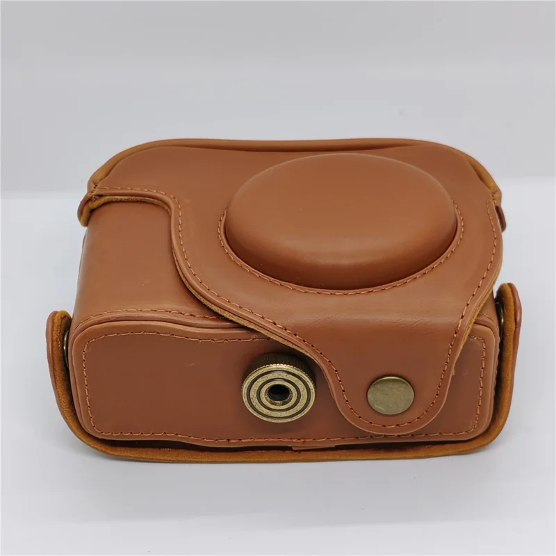 Bolsa de cámara para Canon PowerShot G12 / G11 / G10 Estuche portátil de piel de ante antiarañazos con correa para el hombro - Marrón