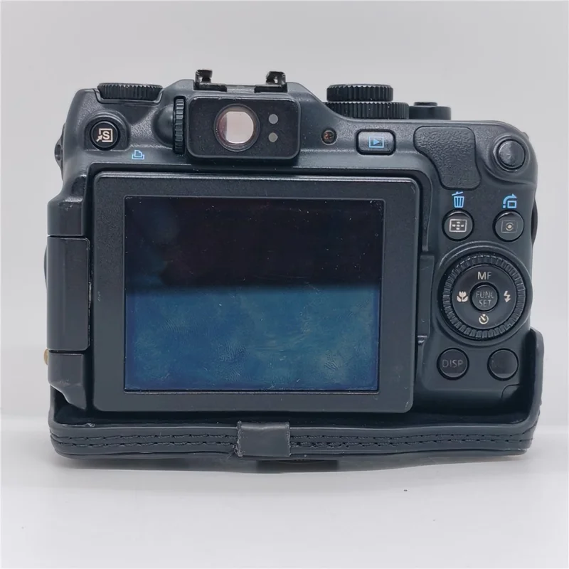 Camera Bag For Canon PowerShot G12 / G11 / G10 Anti Scratch PU Leather Portable Case with Shoulder Strap - Black