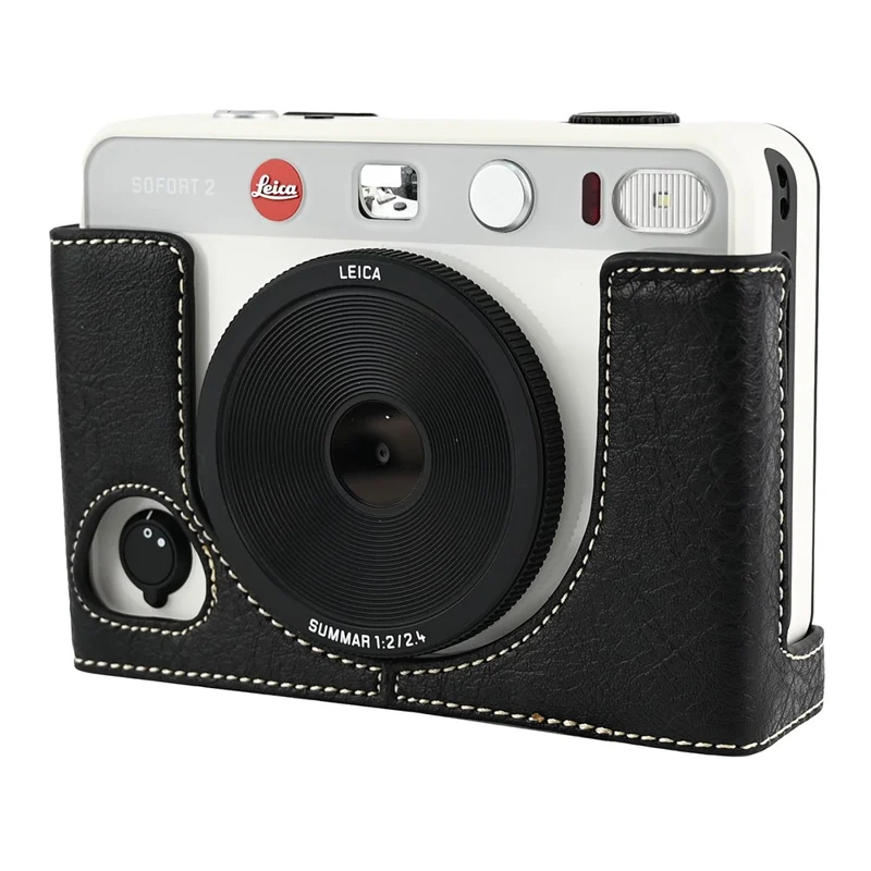 Для Leica SOFORT 2 PU кожаная нижняя крышка ударопрочный чехол для камеры с доступом к батарее - черный