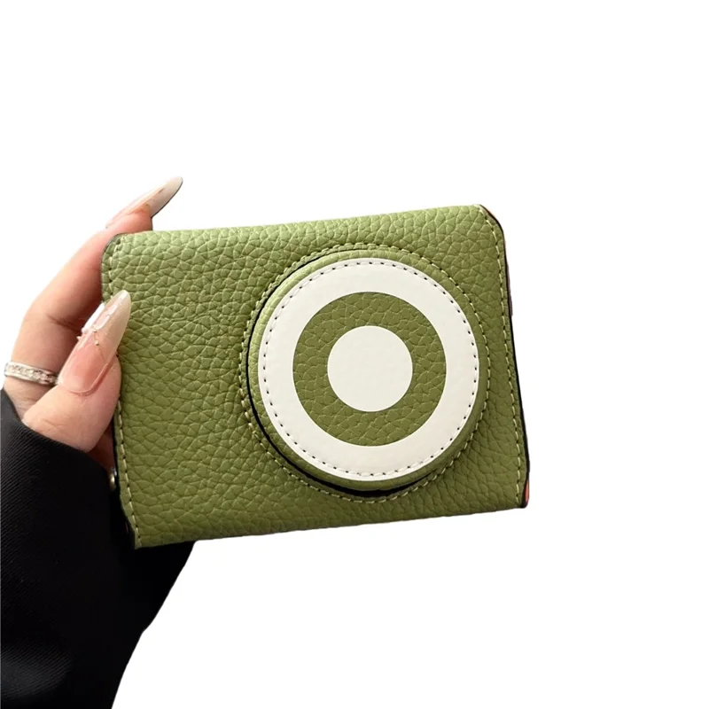 Чехол для камеры Ricoh GR IV / GR IIIx / GR III, съемный кожаный чехол с откидной крышкой / наплечный ремень — зеленый