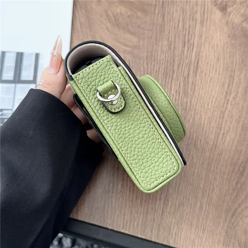 Custodia per Fotocamera con Tracolla per Canon Sony Ricoh Panasonic, Borsa Protettiva in Ecopelle Retrò - Verde