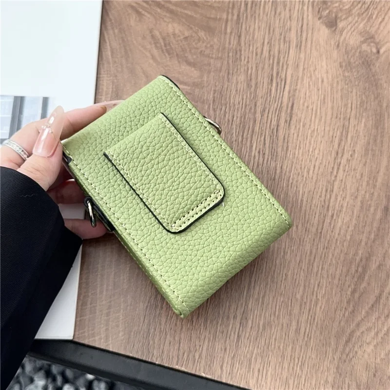 Custodia per Fotocamera con Tracolla per Canon Sony Ricoh Panasonic, Borsa Protettiva in Ecopelle Retrò - Verde