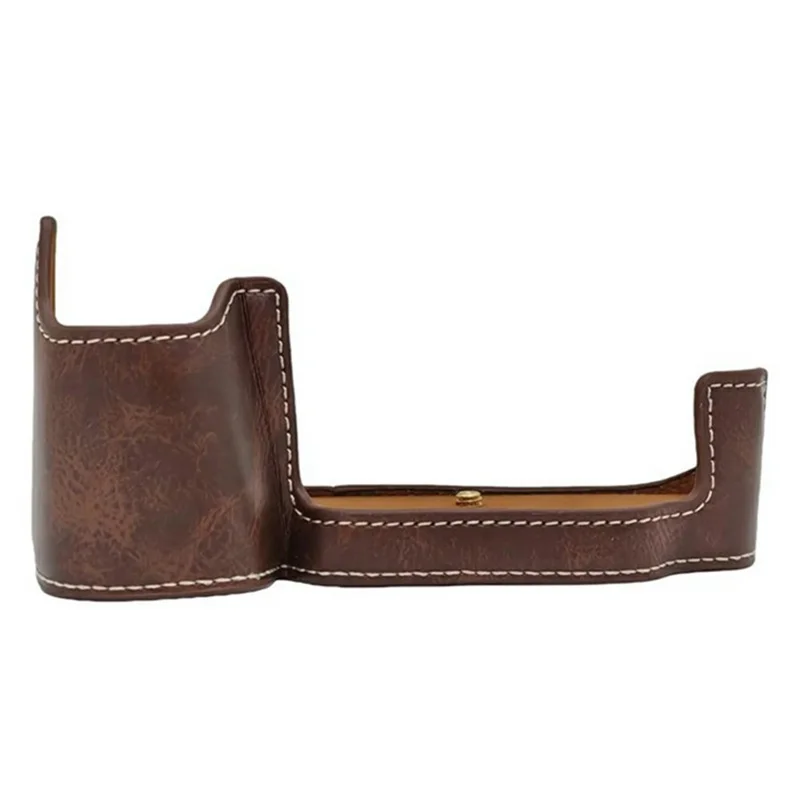 For Nikon D610  /  D600 PU Leather Camera Base Camera Protective Cover with Battery Access - Coffee