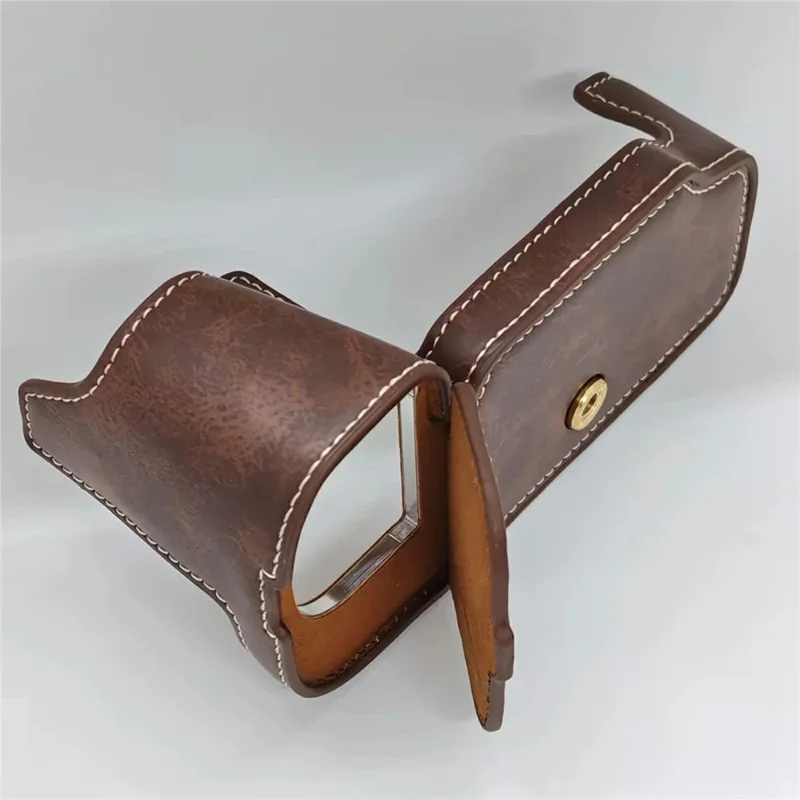 For Nikon D610  /  D600 PU Leather Camera Base Camera Protective Cover with Battery Access - Coffee