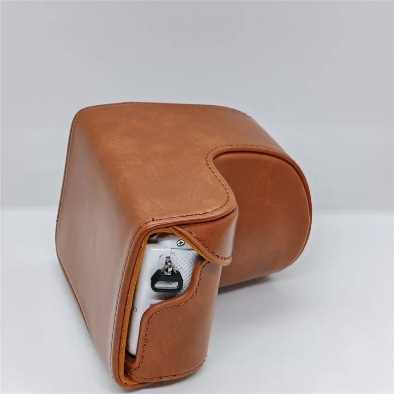 Retro-Lederkameraetui für Sony A5000 / A5100 / NEX3N, PU-Schutzhülle mit Schultergurt - Braun