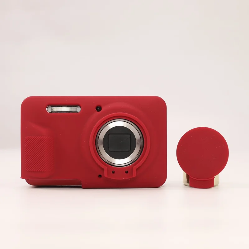 Étui pour appareil photo KODAK PIXPRO FZ55, housse de protection en silicone absorbant les chocs et lavable - Rouge