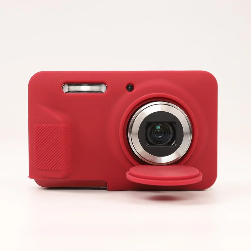 Étui pour appareil photo KODAK PIXPRO FZ55, housse de protection en silicone absorbant les chocs et lavable - Rouge