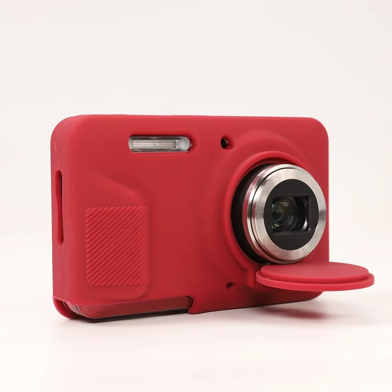 Étui pour appareil photo KODAK PIXPRO FZ55, housse de protection en silicone absorbant les chocs et lavable - Rouge