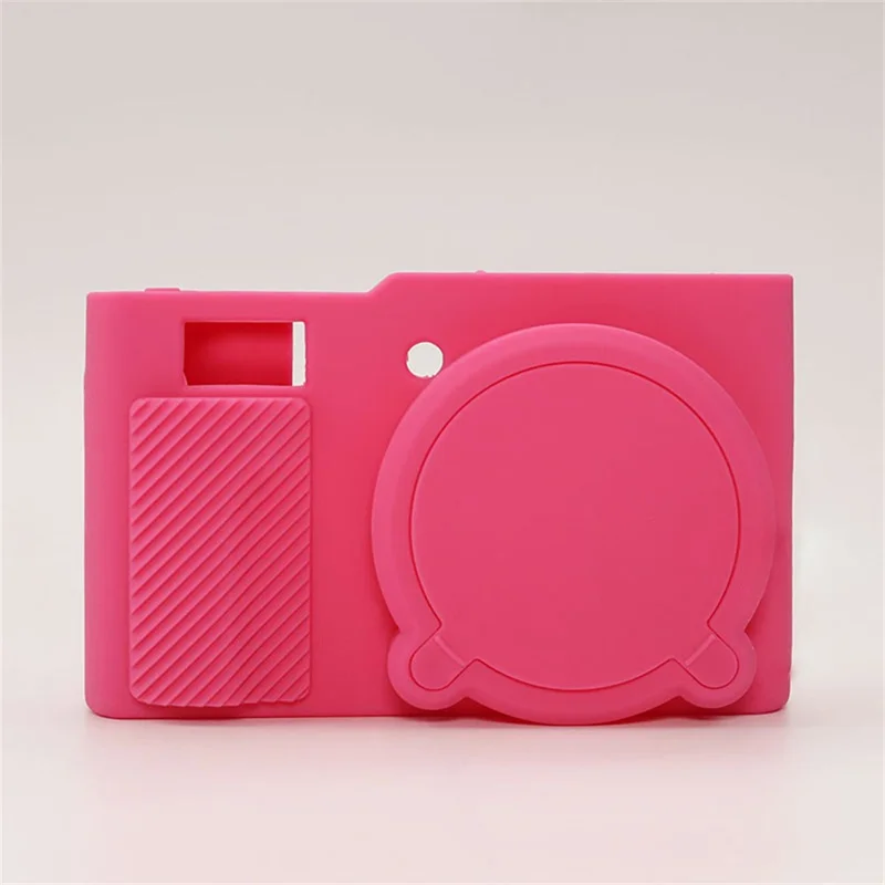 Étui pour appareil photo Panasonic Lumix DMC-ZS99 / DMC-TZ99, housse de protection en silicone absorbant les chocs et anti-rayures - Rouge Rose
