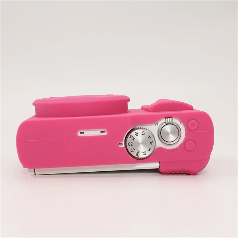 Étui pour appareil photo Panasonic Lumix DMC-ZS99 / DMC-TZ99, housse de protection en silicone absorbant les chocs et anti-rayures - Rouge Rose