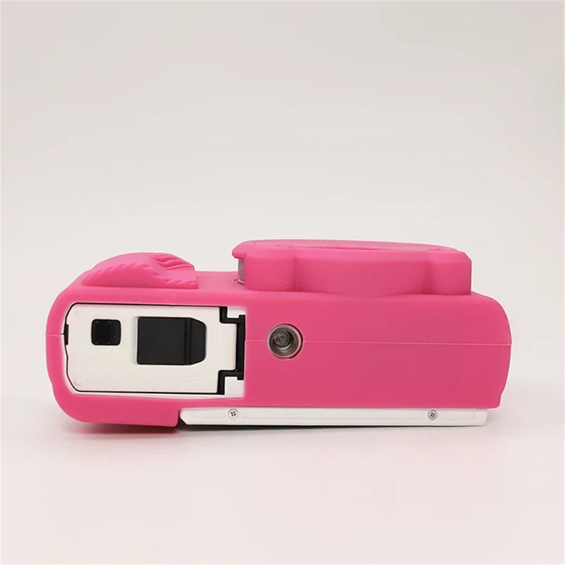 Étui pour appareil photo Panasonic Lumix DMC-ZS99 / DMC-TZ99, housse de protection en silicone absorbant les chocs et anti-rayures - Rouge Rose