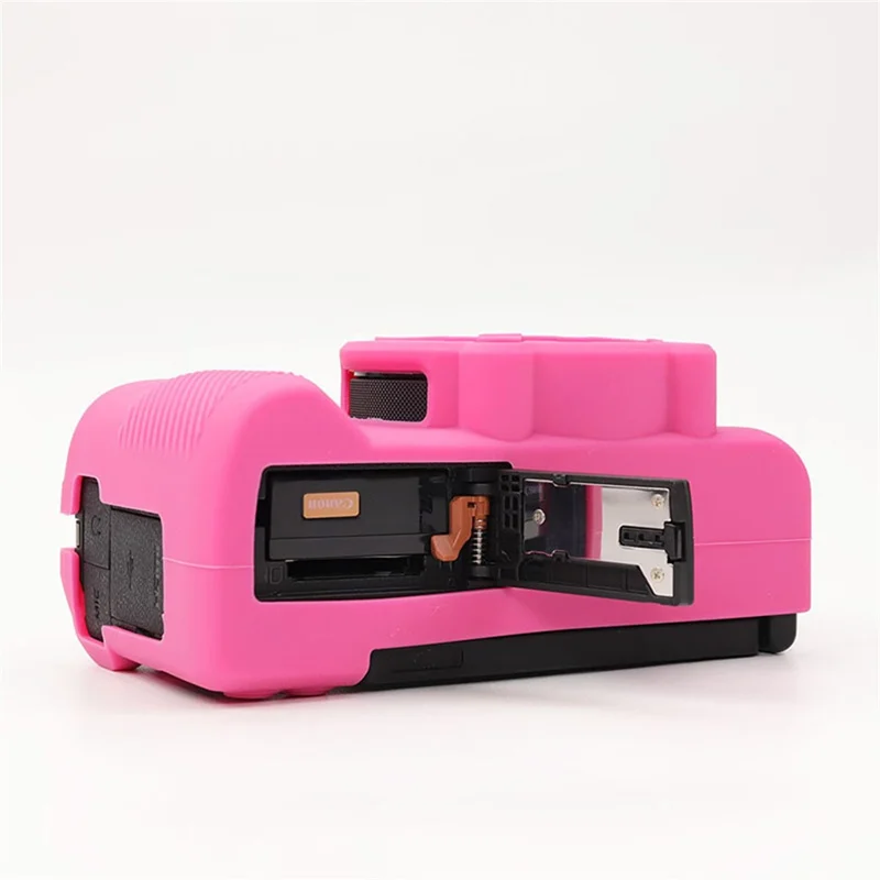 Capa Protectora em Silicone Brilhante para Câmara Canon PowerShot V1, Capa em Silicone Resistente a Choques e à Poeira - Vermelho-Rosa
