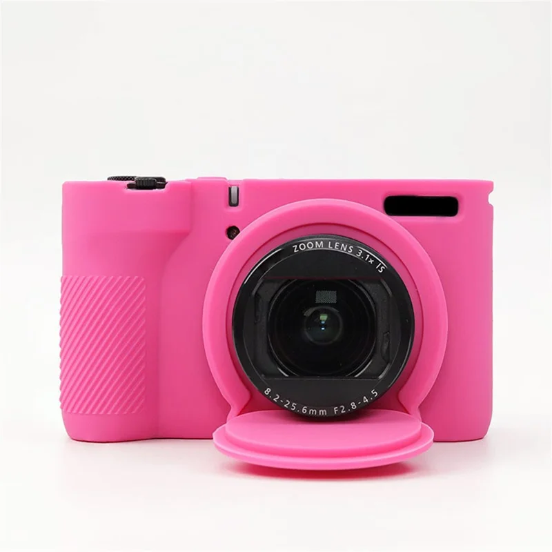 Capa Protectora em Silicone Brilhante para Câmara Canon PowerShot V1, Capa em Silicone Resistente a Choques e à Poeira - Vermelho-Rosa