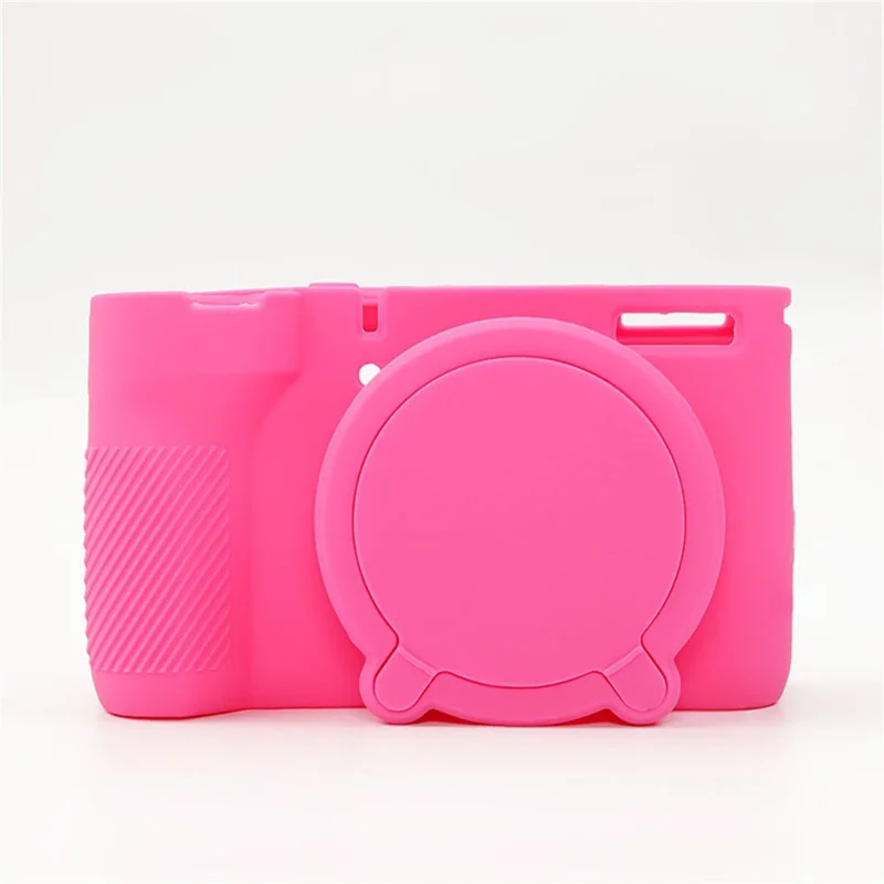 Capa Protectora em Silicone Brilhante para Câmara Canon PowerShot V1, Capa em Silicone Resistente a Choques e à Poeira - Vermelho-Rosa