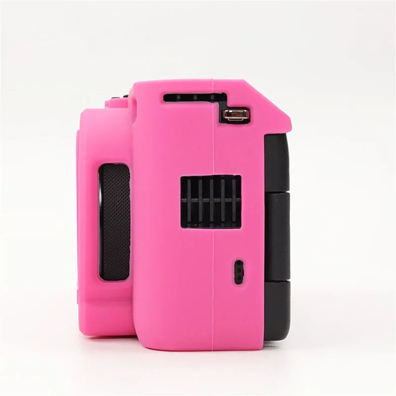 Capa Protectora em Silicone Brilhante para Câmara Canon PowerShot V1, Capa em Silicone Resistente a Choques e à Poeira - Vermelho-Rosa