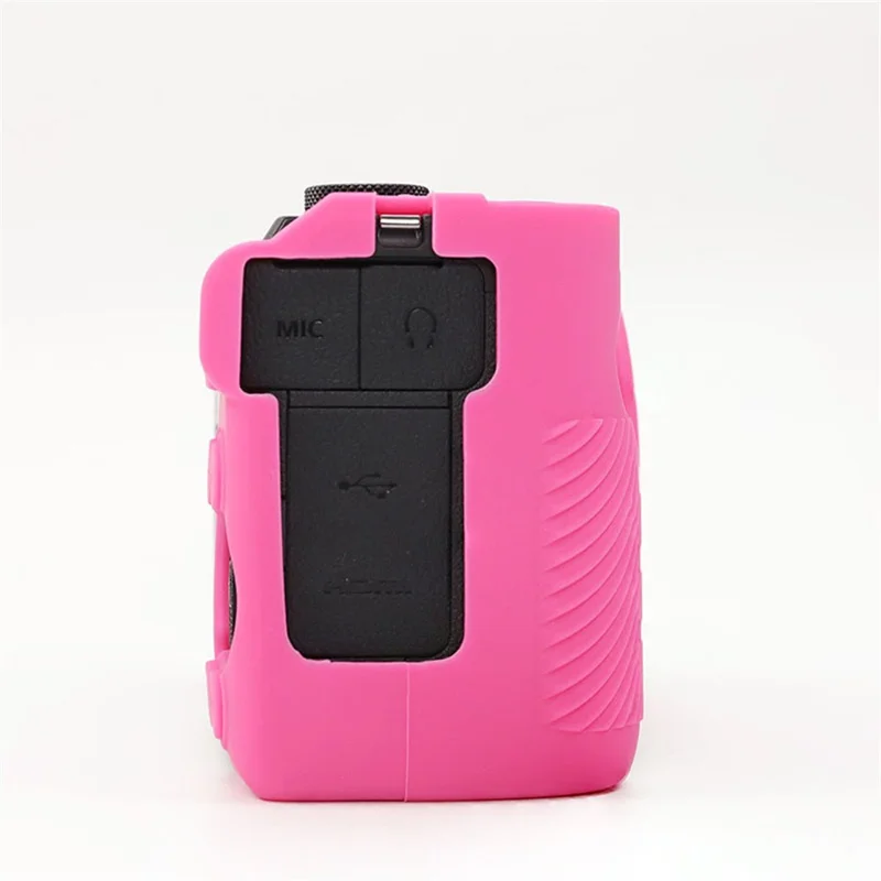 Capa Protectora em Silicone Brilhante para Câmara Canon PowerShot V1, Capa em Silicone Resistente a Choques e à Poeira - Vermelho-Rosa