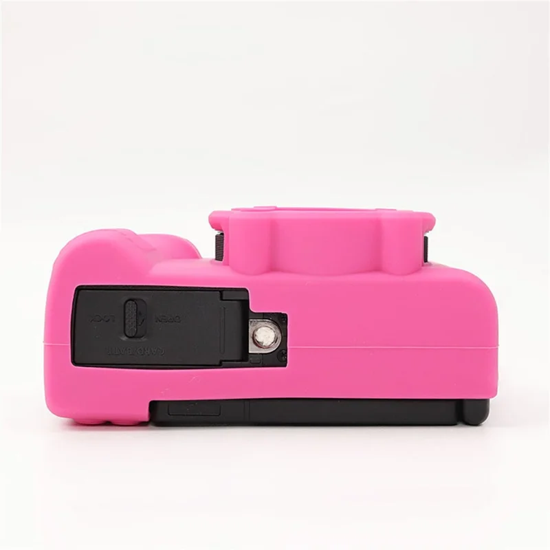 Capa Protectora em Silicone Brilhante para Câmara Canon PowerShot V1, Capa em Silicone Resistente a Choques e à Poeira - Vermelho-Rosa