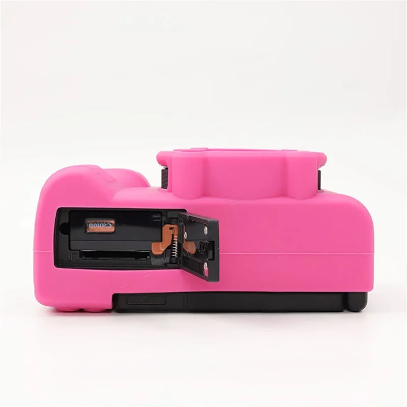 Capa Protectora em Silicone Brilhante para Câmara Canon PowerShot V1, Capa em Silicone Resistente a Choques e à Poeira - Vermelho-Rosa