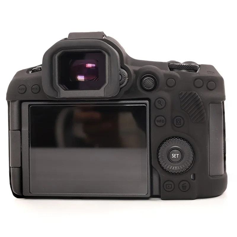 Étui brillant pour Canon EOS R5 Mark II, housse de protection en silicone anti-rayures - Noir