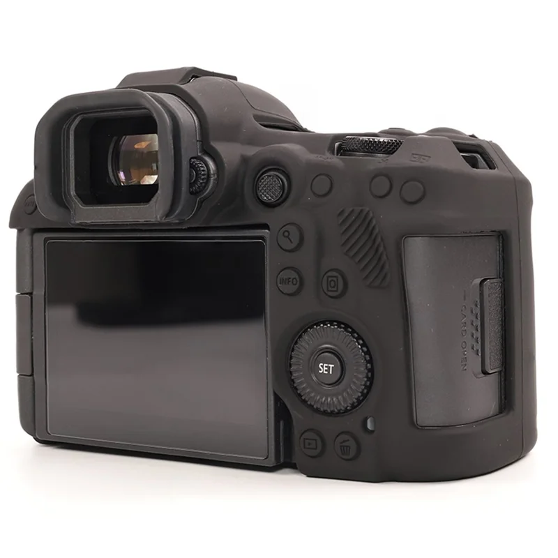 Étui brillant pour Canon EOS R5 Mark II, housse de protection en silicone anti-rayures - Noir