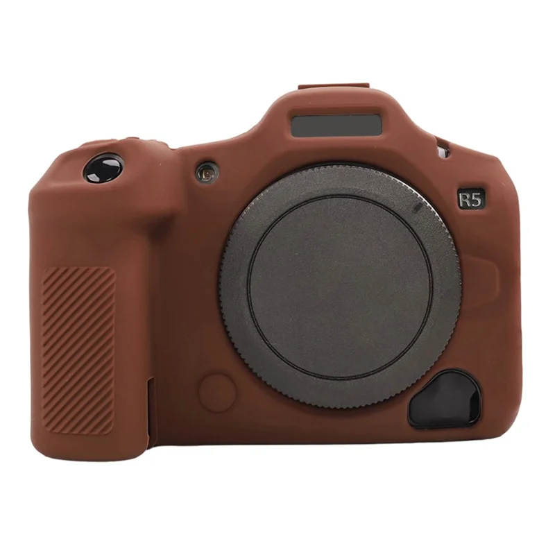 Étui brillant pour Canon EOS R5 Mark II, housse de protection en silicone anti-rayures - Café