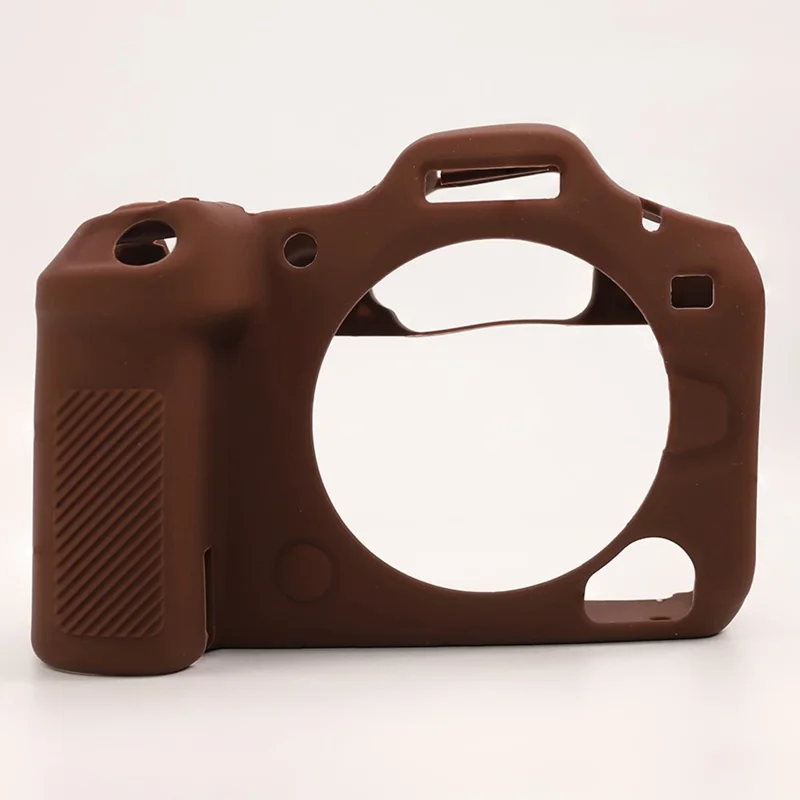 Étui brillant pour Canon EOS R5 Mark II, housse de protection en silicone anti-rayures - Café