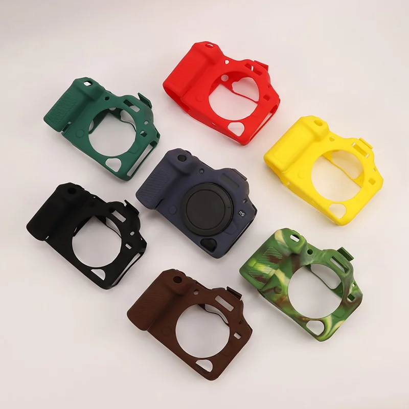 Étui brillant pour Canon EOS R5 Mark II, housse de protection en silicone anti-rayures - Café