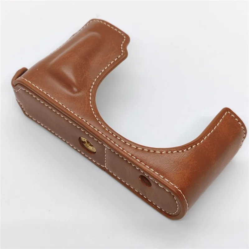 غطاء كاميرا نصف جسم لـ Leica D-Lux 8 / 7 / (Typ 109) غطاء سفلي من جلد PU مع إمكانية الوصول إلى البطارية - بني