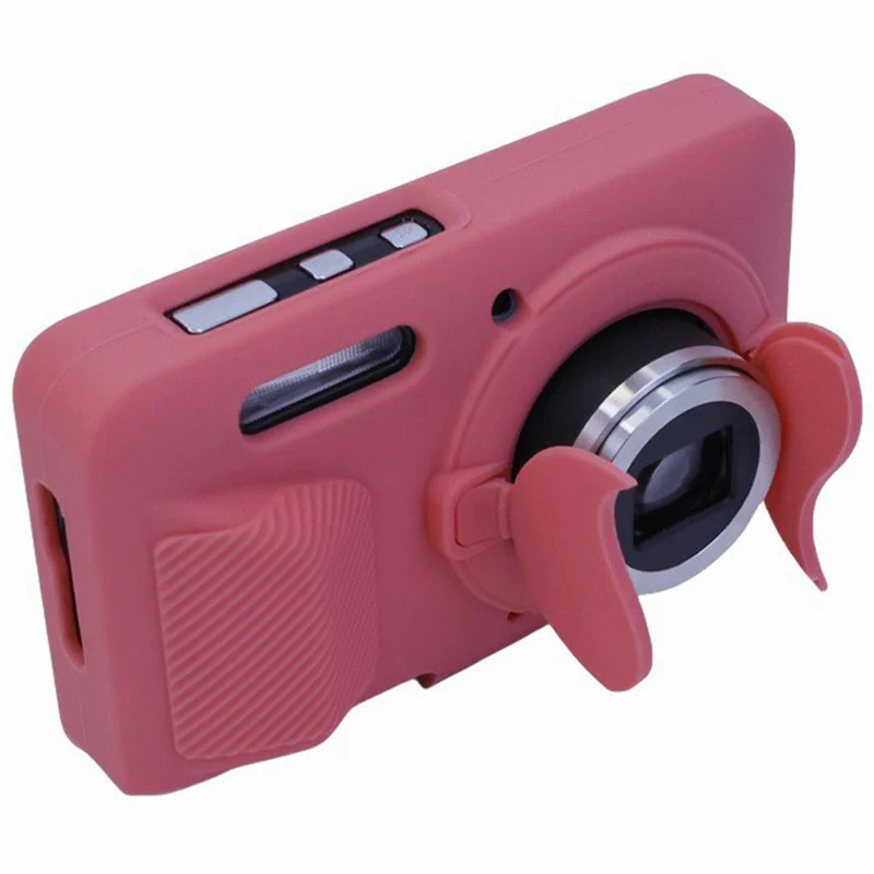 For Kodak Pixpro FZ55 Camera Silicone Case Shockproof Dustproof Cover with Lens Cap - Red