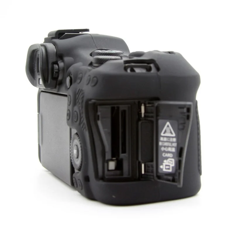 For Canon EOS R6 Mark III Glossy Camera Case Anti-Scratch Silicone Protective Cover - Black