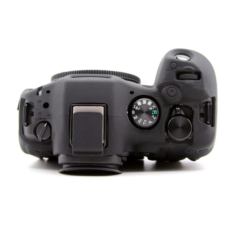 For Canon EOS R6 Mark III Glossy Camera Case Anti-Scratch Silicone Protective Cover - Black