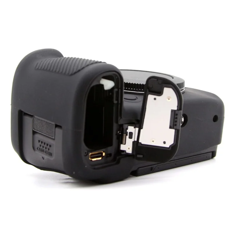 For Canon EOS R6 Mark III Glossy Camera Case Anti-Scratch Silicone Protective Cover - Black