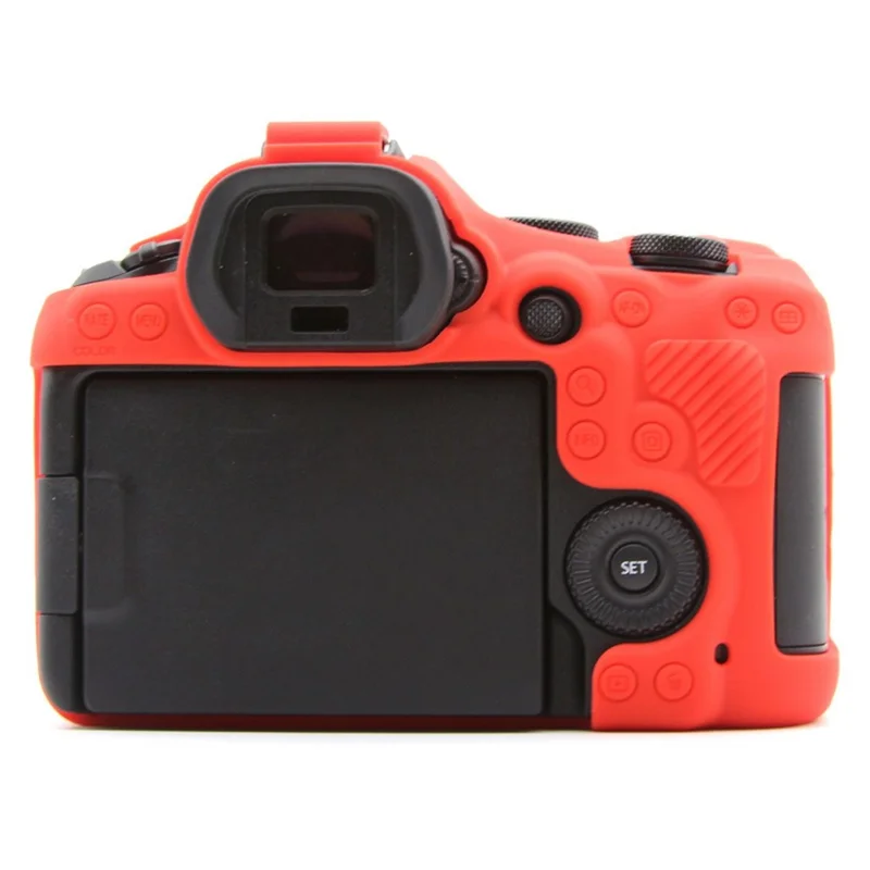 For Canon EOS R6 Mark III Glossy Camera Case Anti-Scratch Silicone Protective Cover - Red