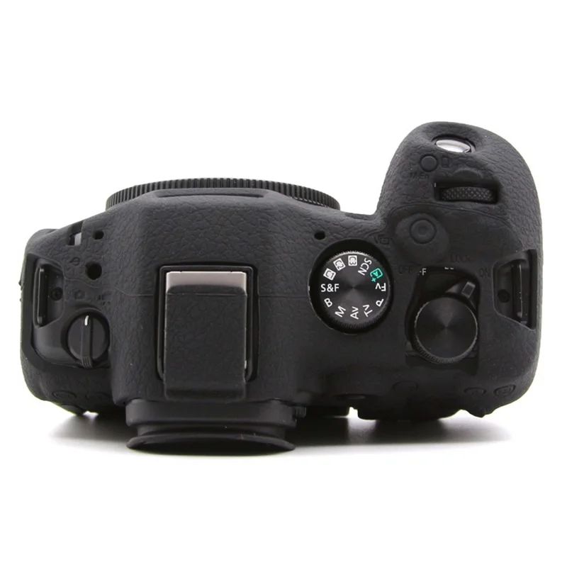 For Canon EOS R6 Mark III Textured Camera Case Anti-Scratch Silicone Protective Cover - Black