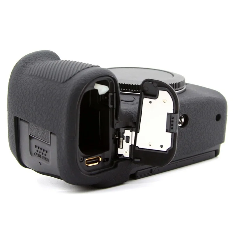 For Canon EOS R6 Mark III Textured Camera Case Anti-Scratch Silicone Protective Cover - Black