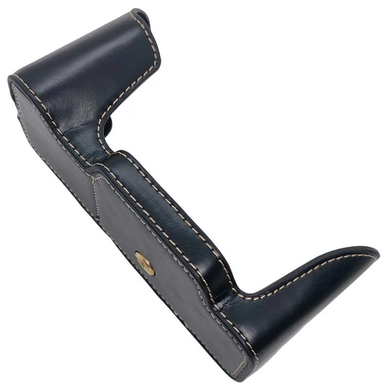 For Nikon DF Camera Bottom Case Battery Opening Design PU Leather Half Cover - Black