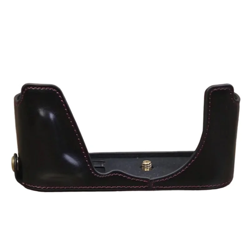 غطاء خلفي واقٍ جزئي من جلد البولي يوريثان الصناعي للبطارية لهاتف Leica CL - أسود