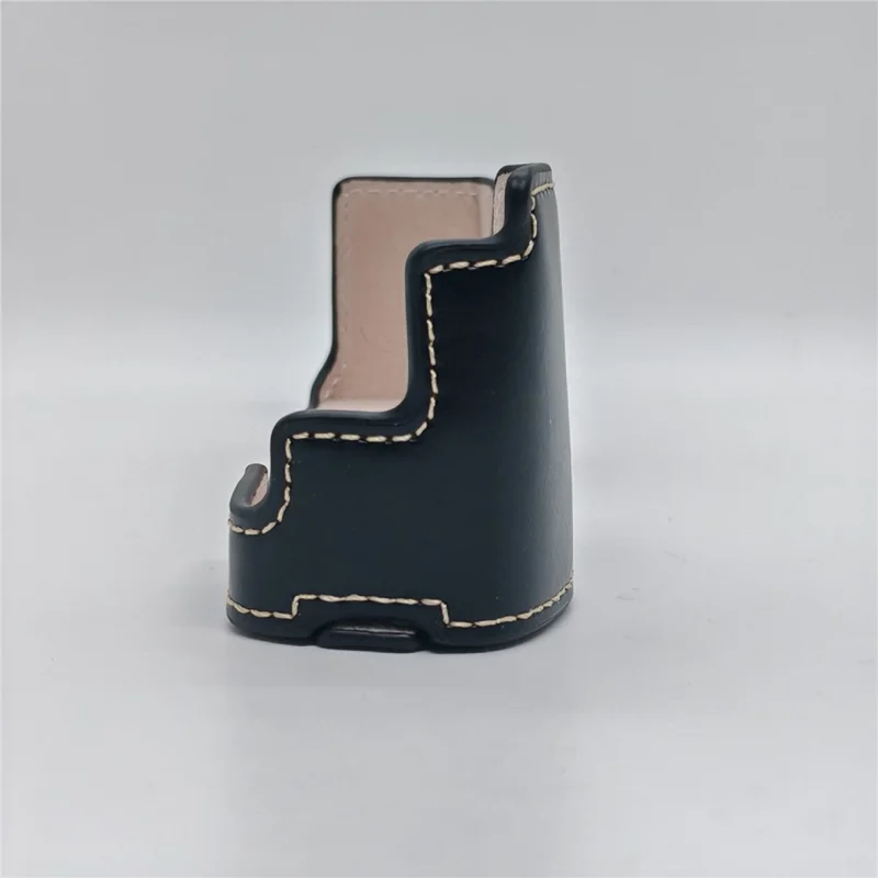 Für Olympus PEN E-P5 Kamera-Unterseite-Case mit Handschlaufe, Batteriefach, PU-Leder-Halbcouver - Schwarz