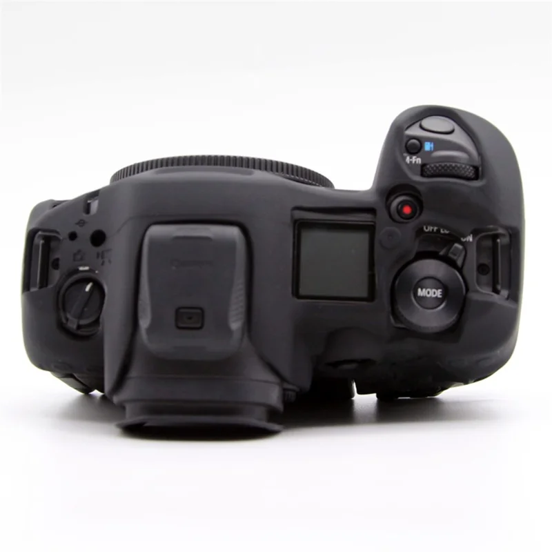 For Canon EOS R5 Mark II Glossy Camera Case Anti-Scratch Silicone Protective Cover - Black