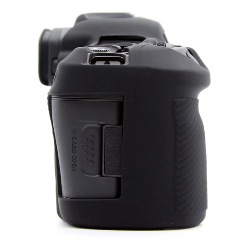 For Canon EOS R5 Mark II Glossy Camera Case Anti-Scratch Silicone Protective Cover - Black
