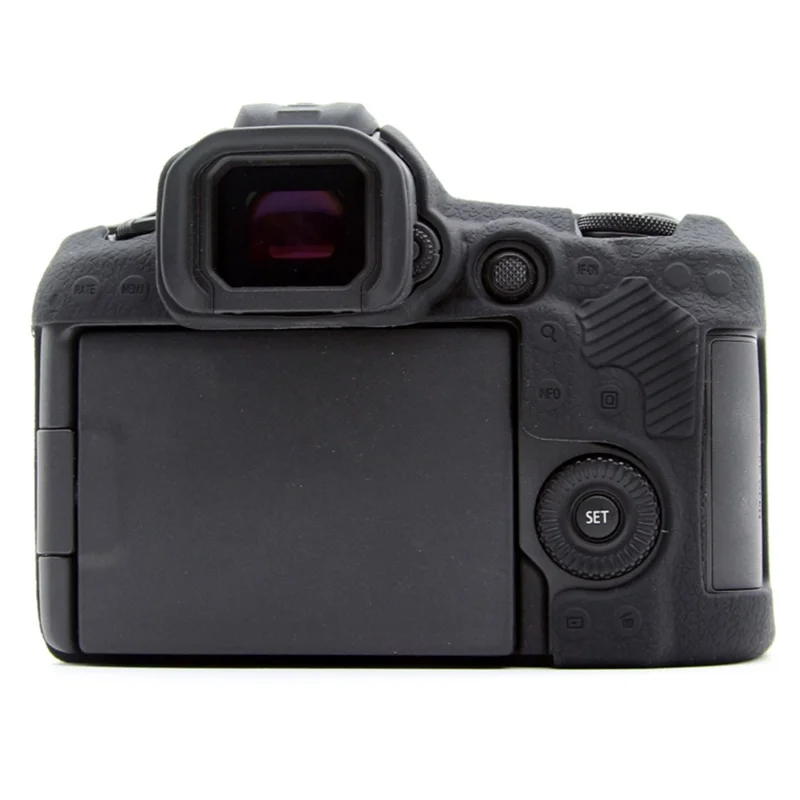 For Canon EOS R5 Mark II Textured Camera Case Anti-Scratch Silicone Protective Cover - Black