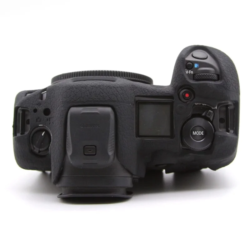 For Canon EOS R5 Mark II Textured Camera Case Anti-Scratch Silicone Protective Cover - Black