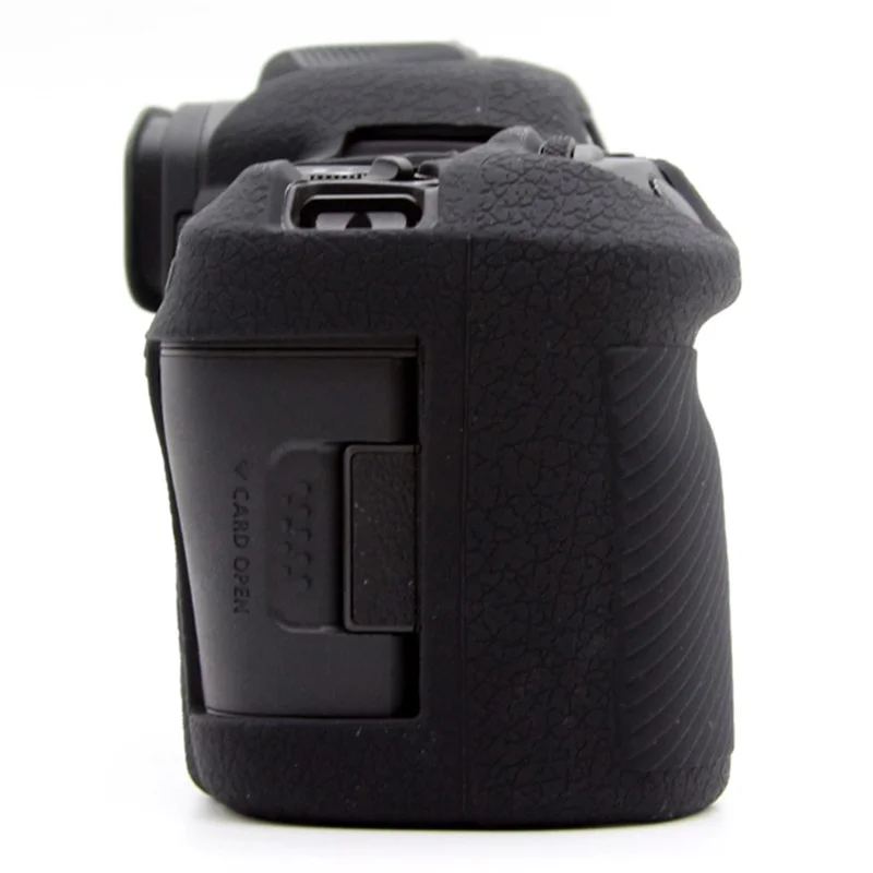 For Canon EOS R5 Mark II Textured Camera Case Anti-Scratch Silicone Protective Cover - Black